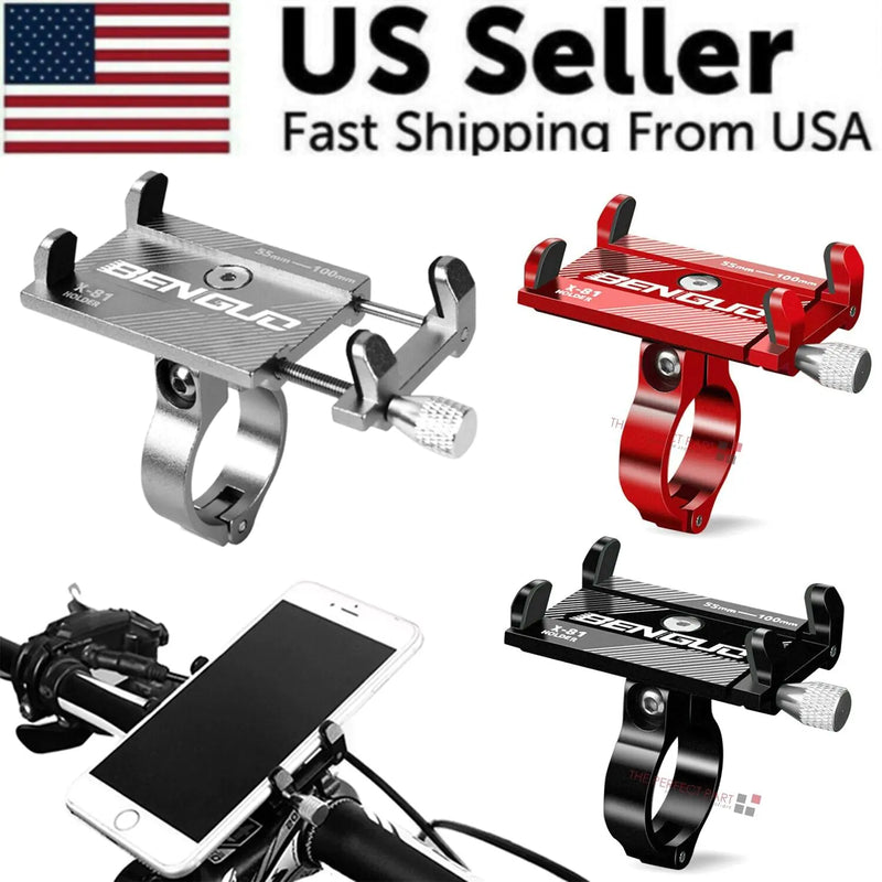 Aluminum Motorcycle Bike Bicycle Holder Mount Handlebar For Cell Phone GPS US